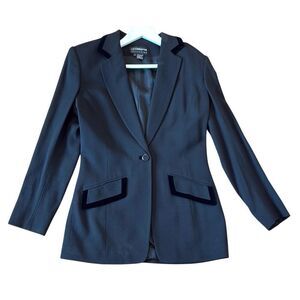 Liz Claiborne Collection Vintage 100% wool velvet trim blazer 6